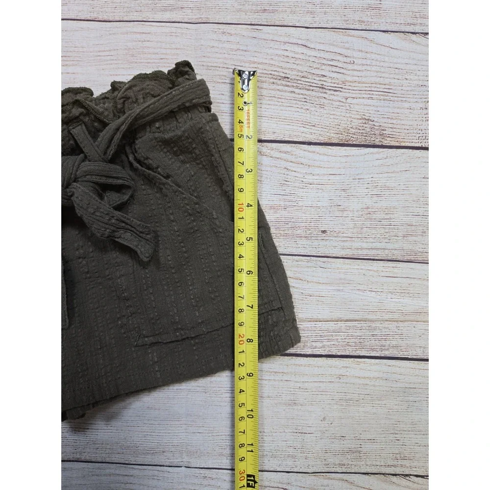 Art class Girls Shorts Size Small 6-6x Tie Belt Olive‎ green Paper bag waist